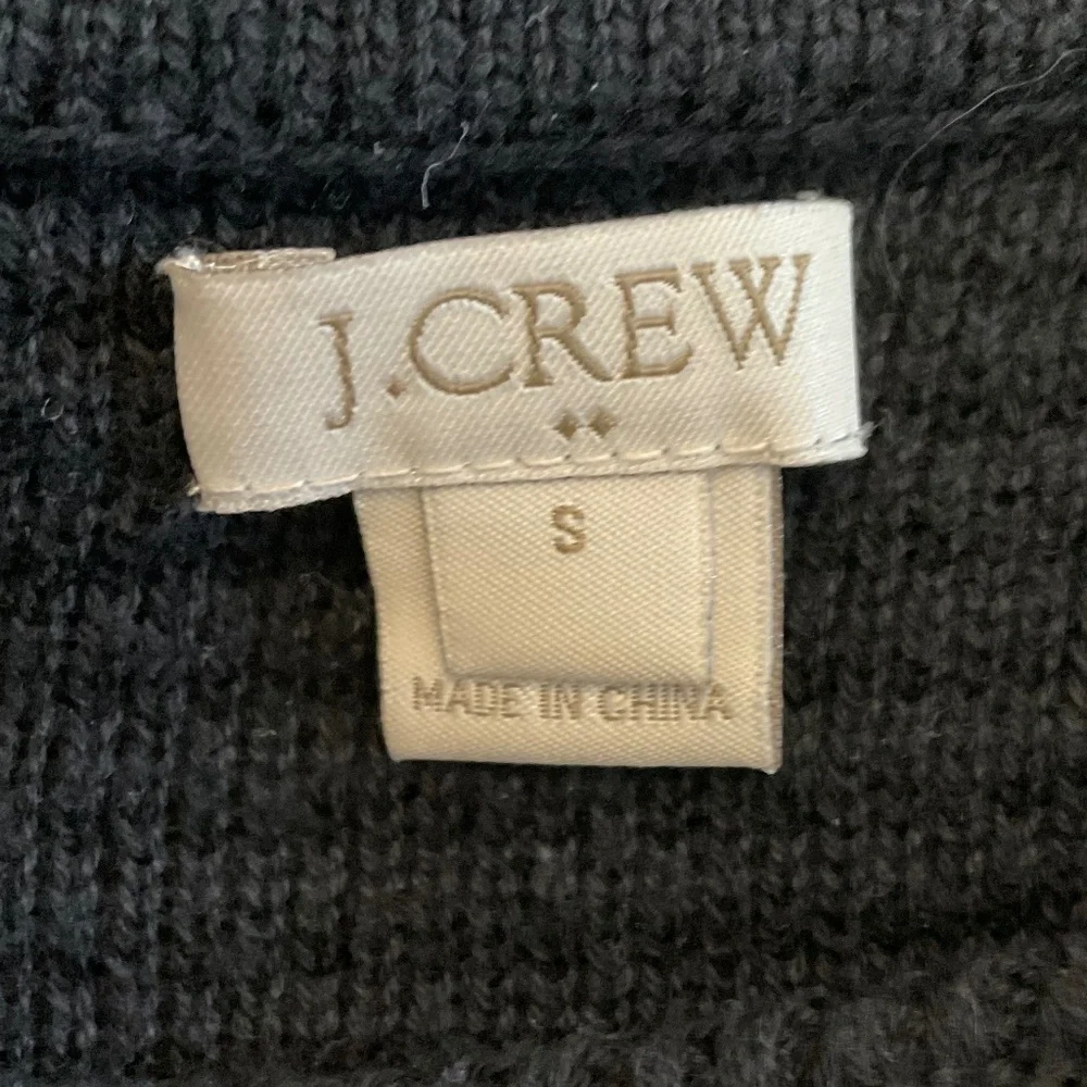 J Crew Factory Black 100% Cotton textured knit top sleeveless fringe Tank small